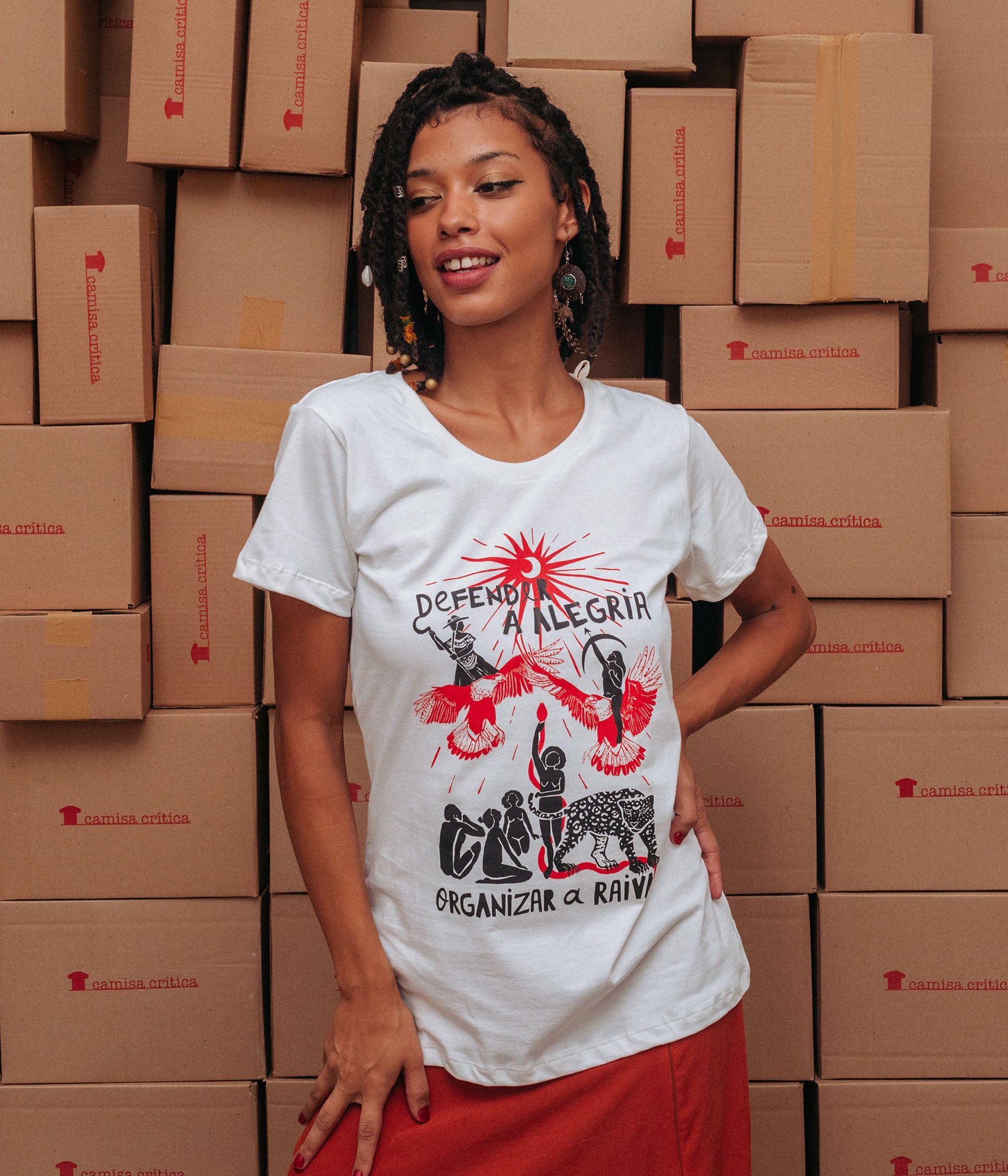 Camiseta Baby Look Intervozes Defenda a Alegria – Camisa Crítica