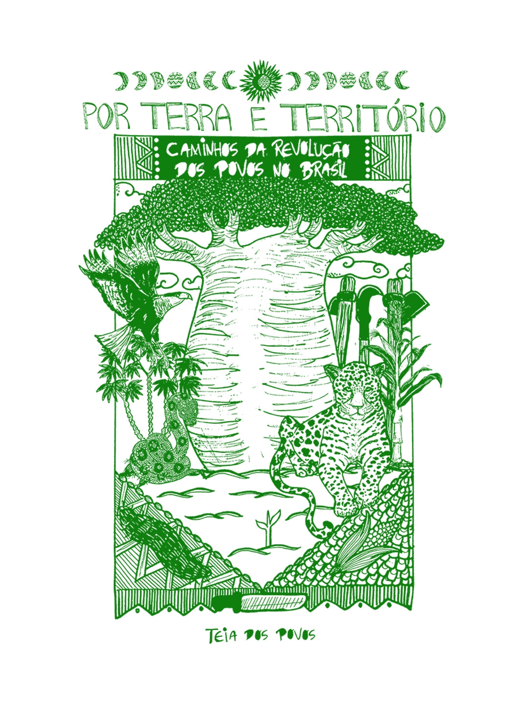 Camiseta Baby Look Por Terra e Território: Teia dos Povos