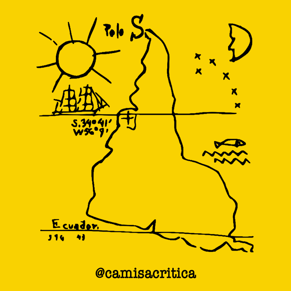 Adesivo Nosso Norte É O Sul - Amarelo