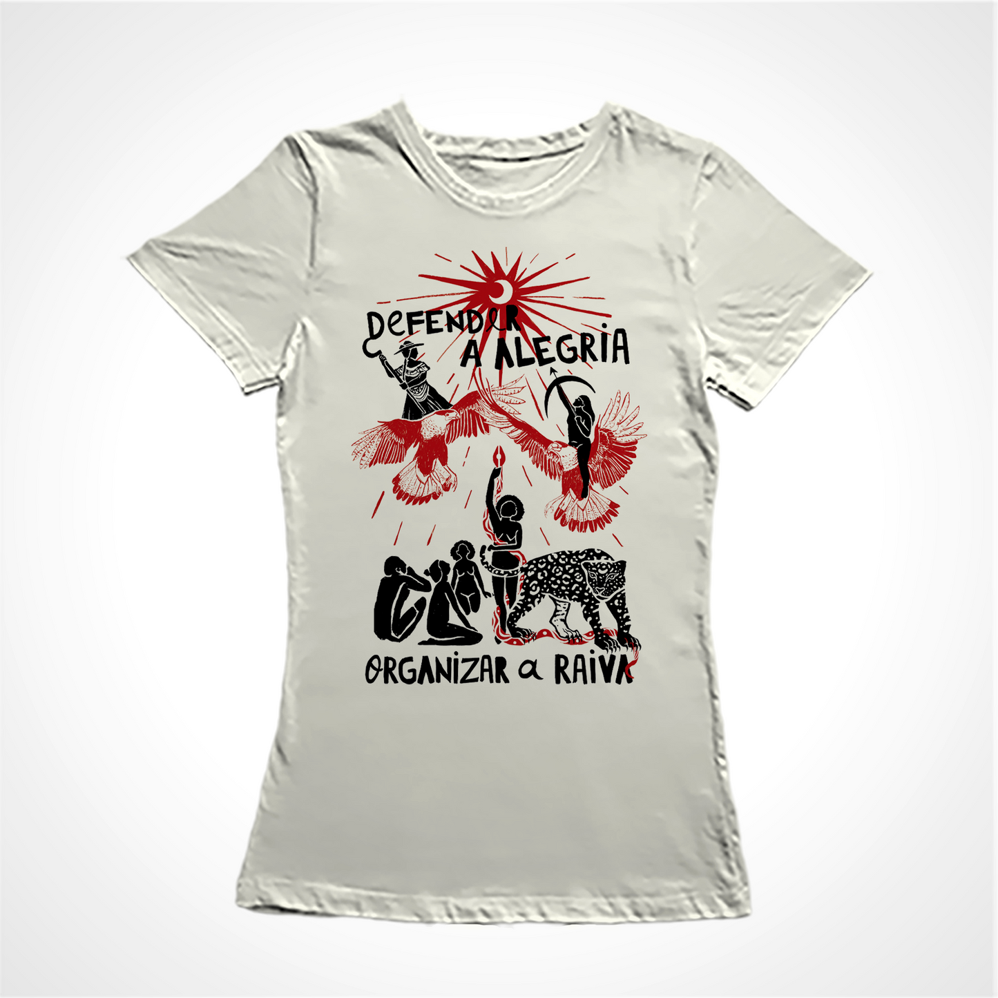 Camiseta Baby Look Intervozes Defenda a Alegria