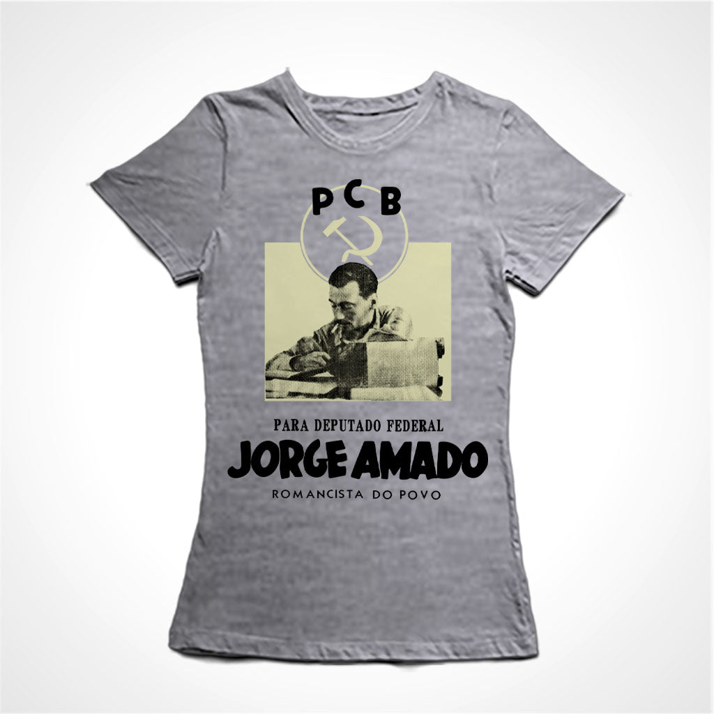 Camiseta Baby Look Jorge Amado - Romancista do Povo