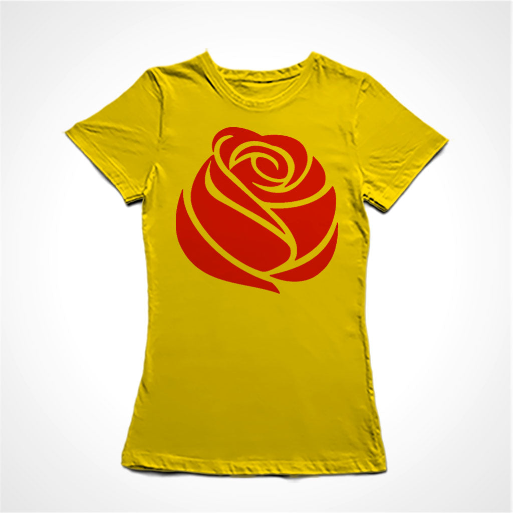 Camiseta Baby Look A Rosa Vermelha do Socialismo