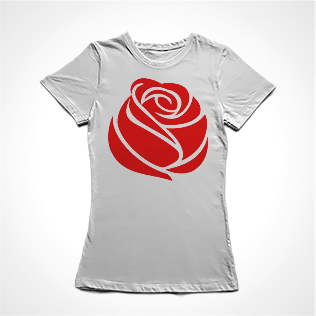 Camiseta Baby Look A Rosa Vermelha do Socialismo