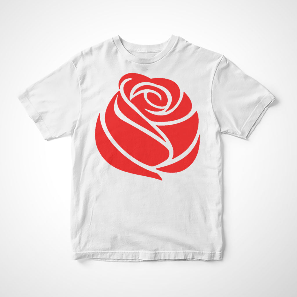 Camiseta Infantil A Rosa Vermelha do Socialismo