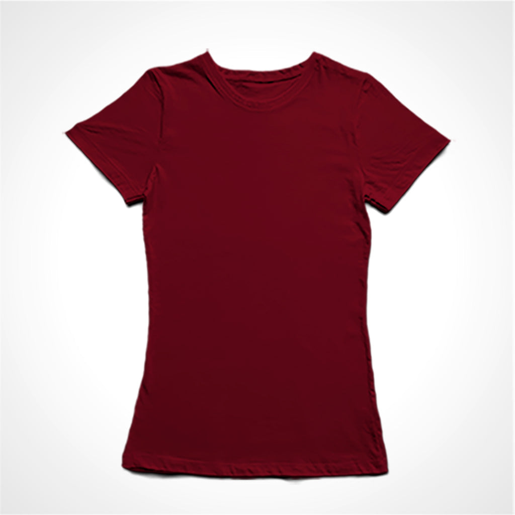 Camiseta Baby Look Lisa sem estampa.