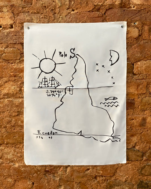 Bandeira Nosso Norte É O Sul: Torres Garcia Branco