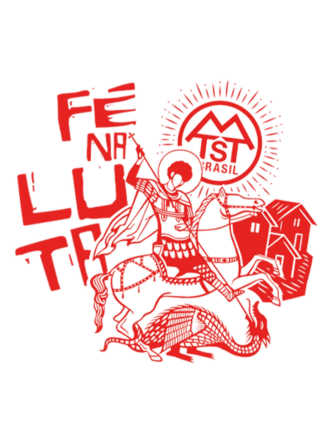 Camiseta Básica Fé Na Luta MTST