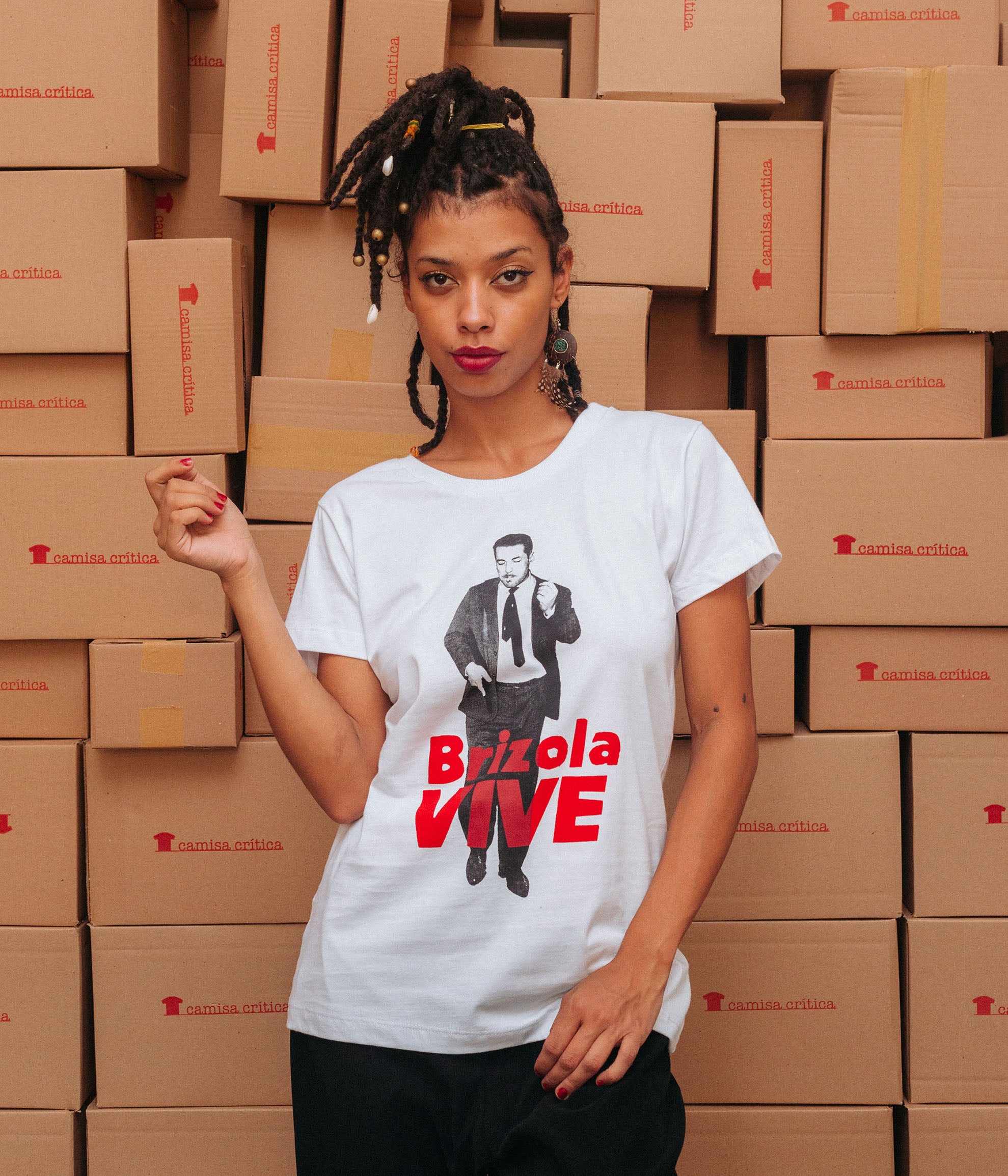 Camiseta Baby Look Brizola Vive – Camisa Crítica