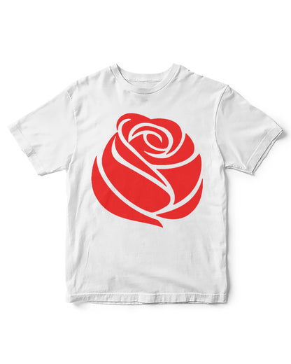 Camiseta Infantil A Rosa Vermelha do Socialismo