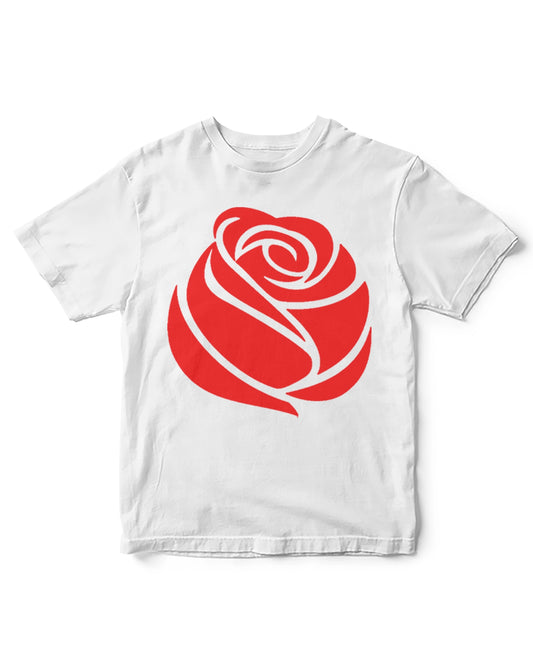 Camiseta Infantil A Rosa Vermelha do Socialismo