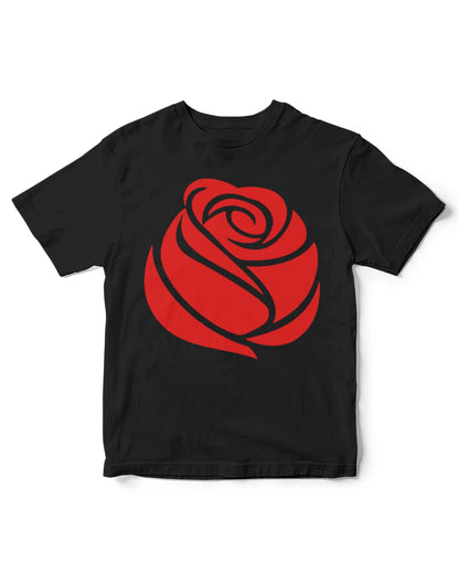 Camiseta Infantil A Rosa Vermelha do Socialismo