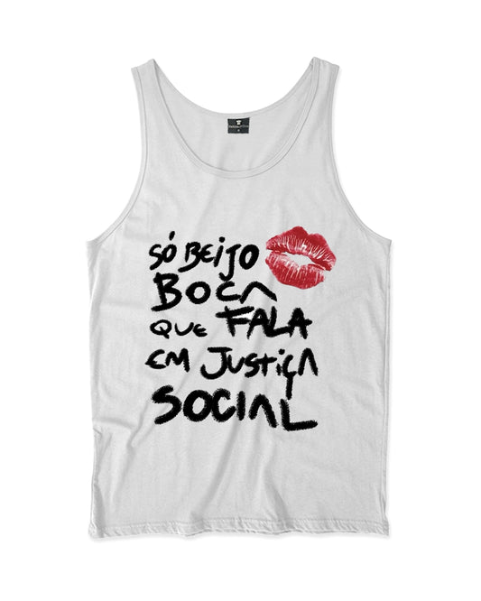 Camiseta Regata Beijo e Justiça Social