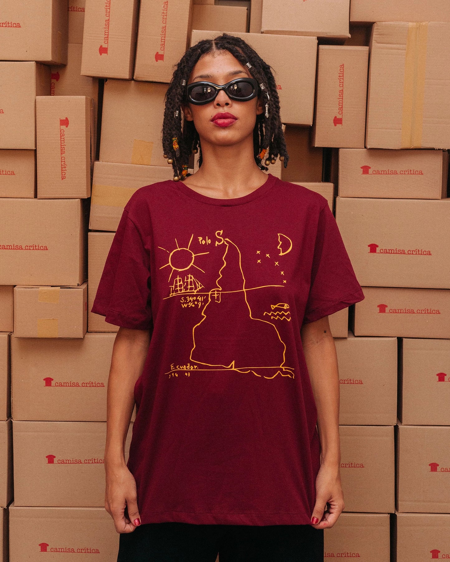 Camiseta Básica Nosso Norte É O Sul: Torres Garcia