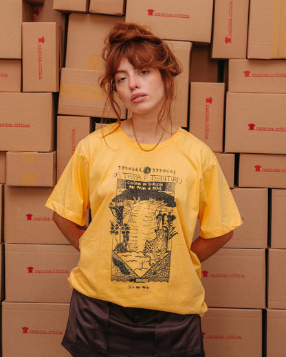 Camiseta Básica Por Terra e Território: Teia dos Povos
