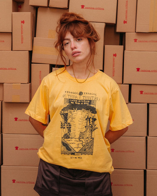 Camiseta Básica Por Terra e Território: Teia dos Povos