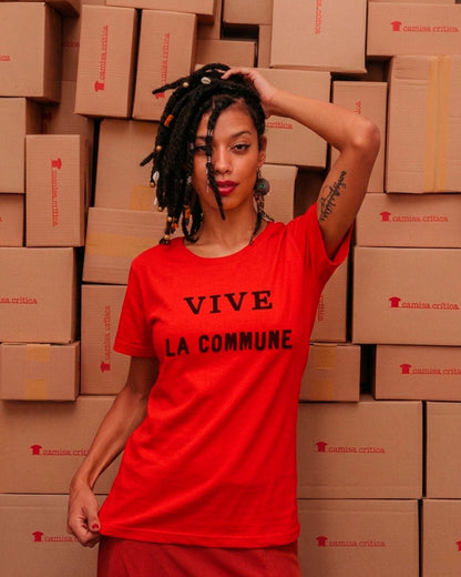 Camiseta Baby Look Vive La Commune