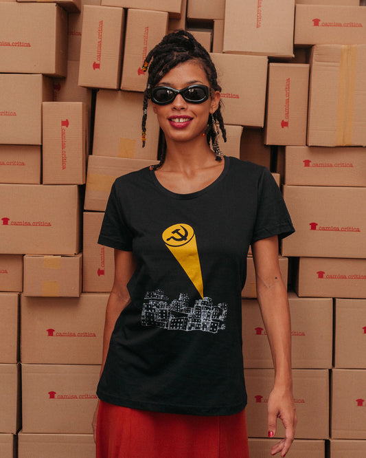Camiseta Baby Look Luz da Comuna