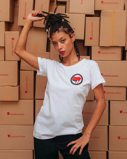 Camiseta Baby Look Ação Antifascista Mini