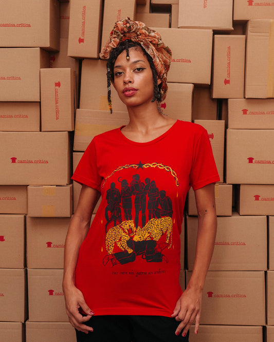 Camiseta Baby Look Paz Entre Nós
