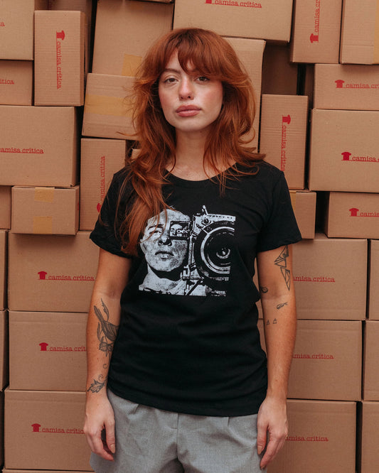 Camiseta Baby Look A câmera de Vertov