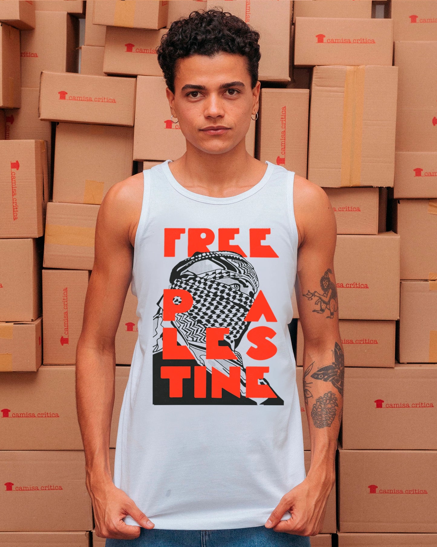 Camiseta Regata Free Palestine