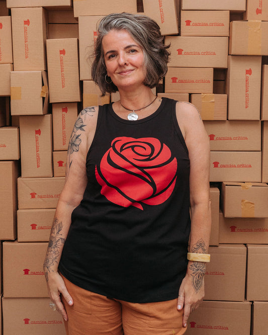 Camiseta Regata A Rosa Vermelha do Socialismo