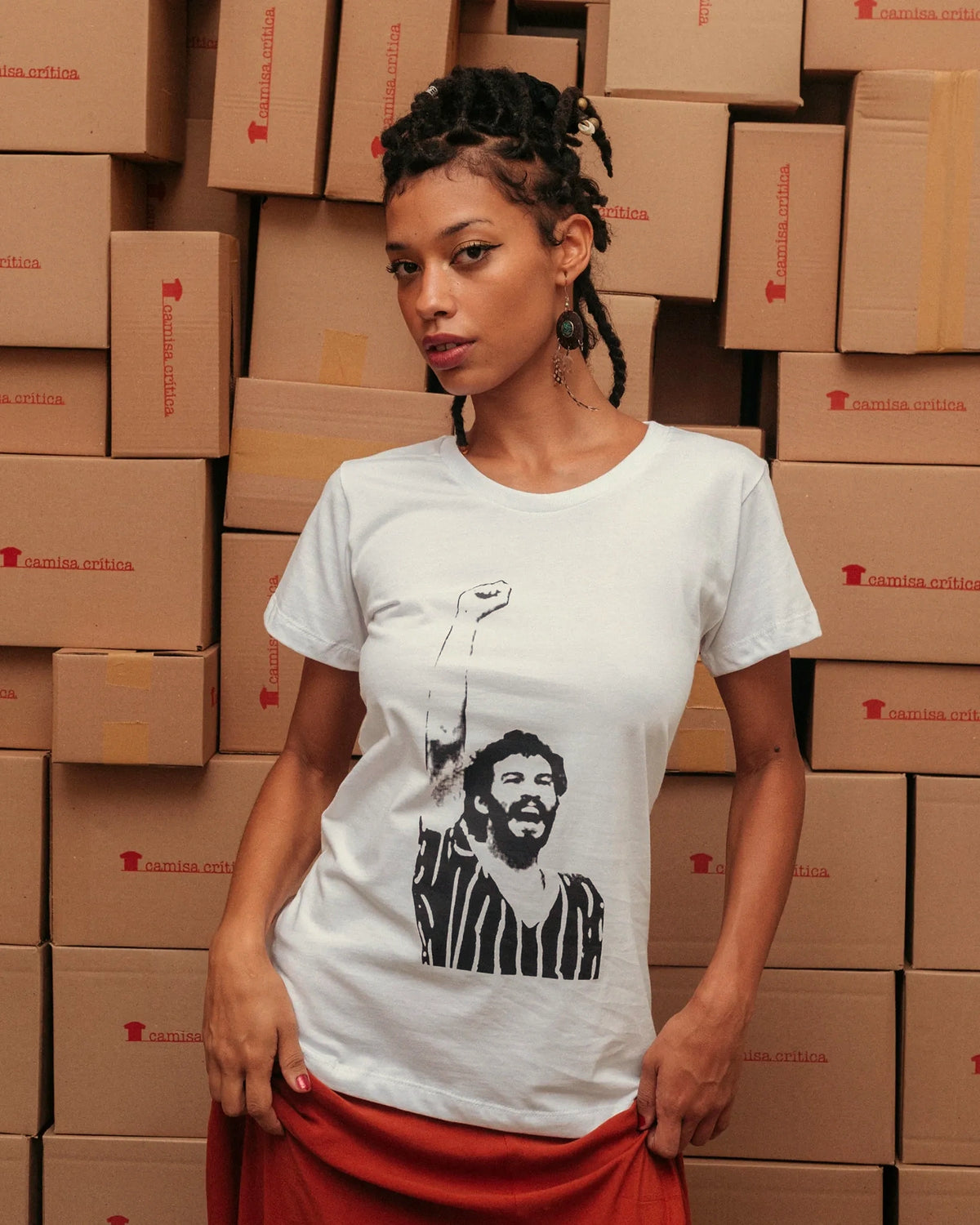 Camiseta Baby Look Sócrates Brasileiro
