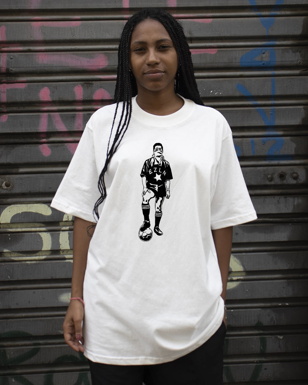 Camiseta Oversized Amor ao futebol