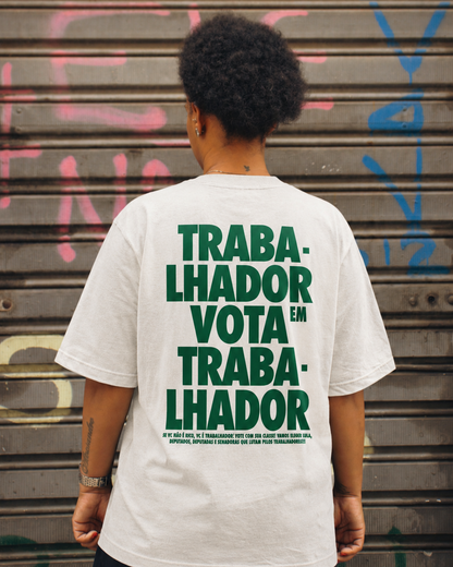 Camiseta Oversized Lula Trabalhador