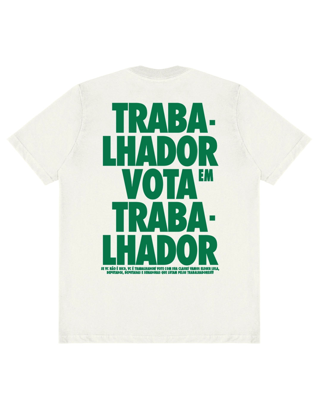 Camiseta Oversized Lula Trabalhador