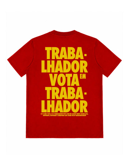Camiseta Oversized Lula Trabalhador