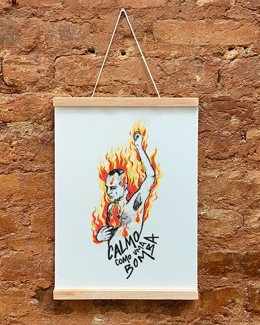 Pôster Marighella - Calmo Como Uma Bomba