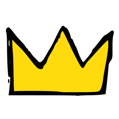  Ilustração de uma coroa ao estilo construído por Jean-Michel Basquiat.