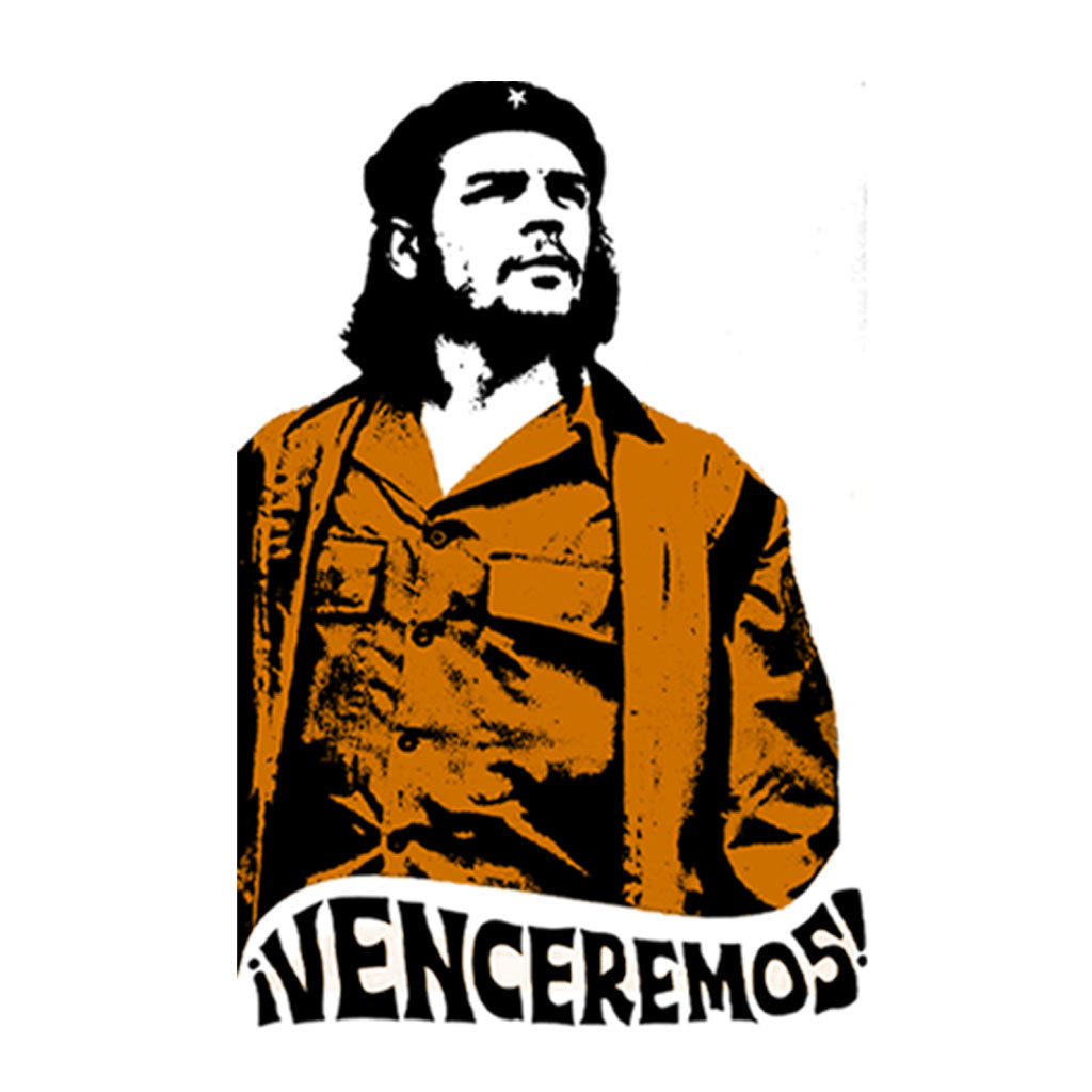  Che guevara de boina com texto: venceremos embaixo.