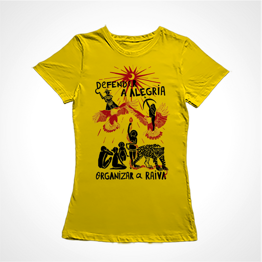 Camiseta Baby Look Intervozes Defenda a Alegria