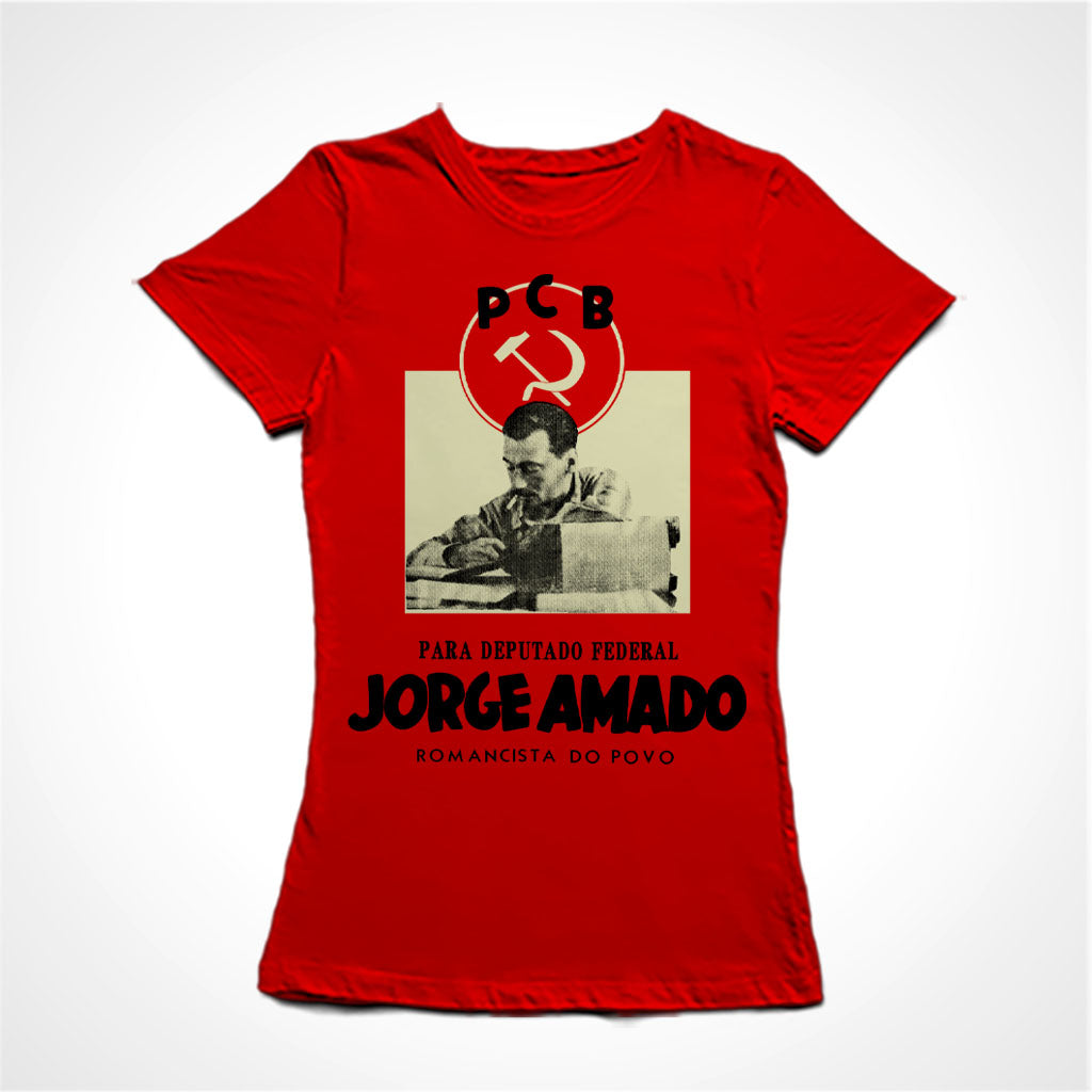 Camiseta Baby Look Jorge Amado - Romancista do Povo