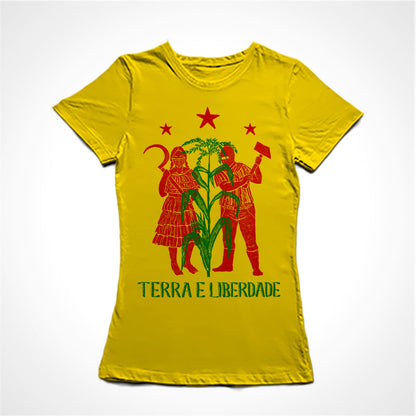 Camiseta Baby Look Terra e Liberdade