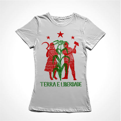 Camiseta Baby Look Terra e Liberdade