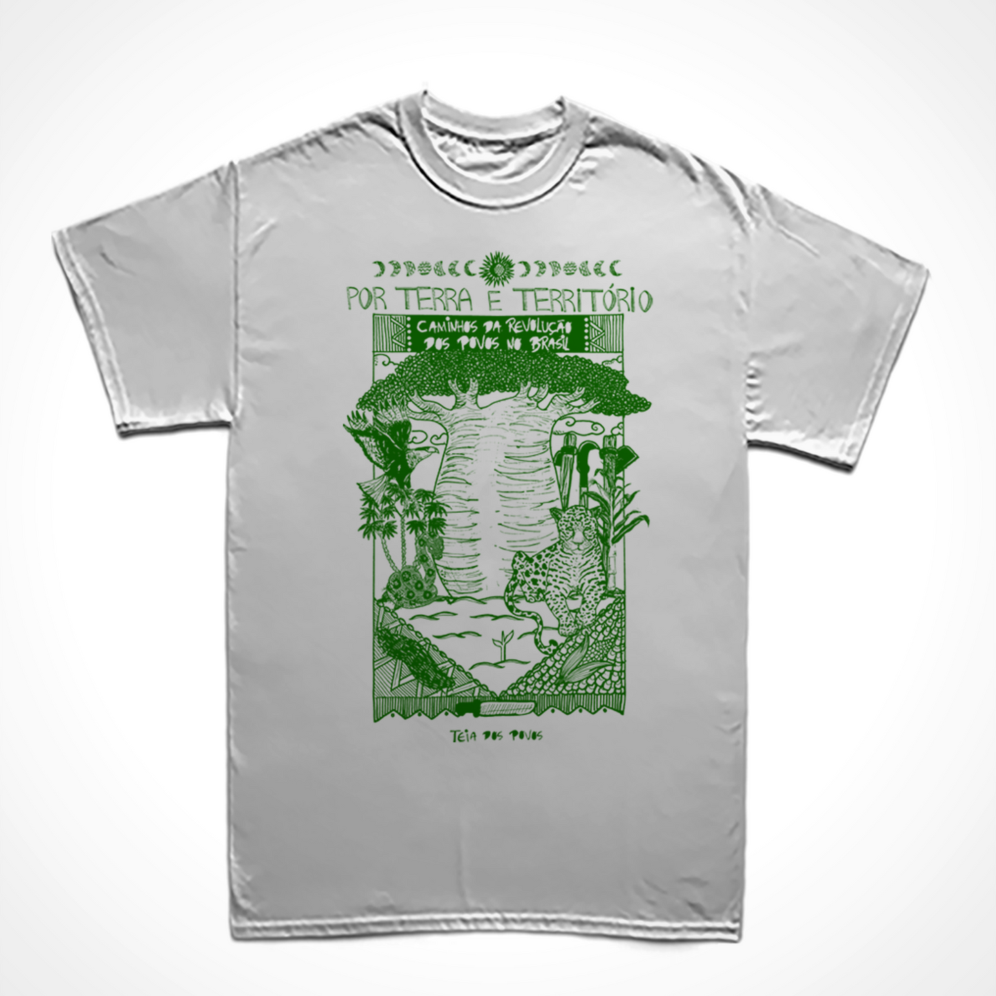 Camiseta Básica Por Terra e Território: Teia dos Povos