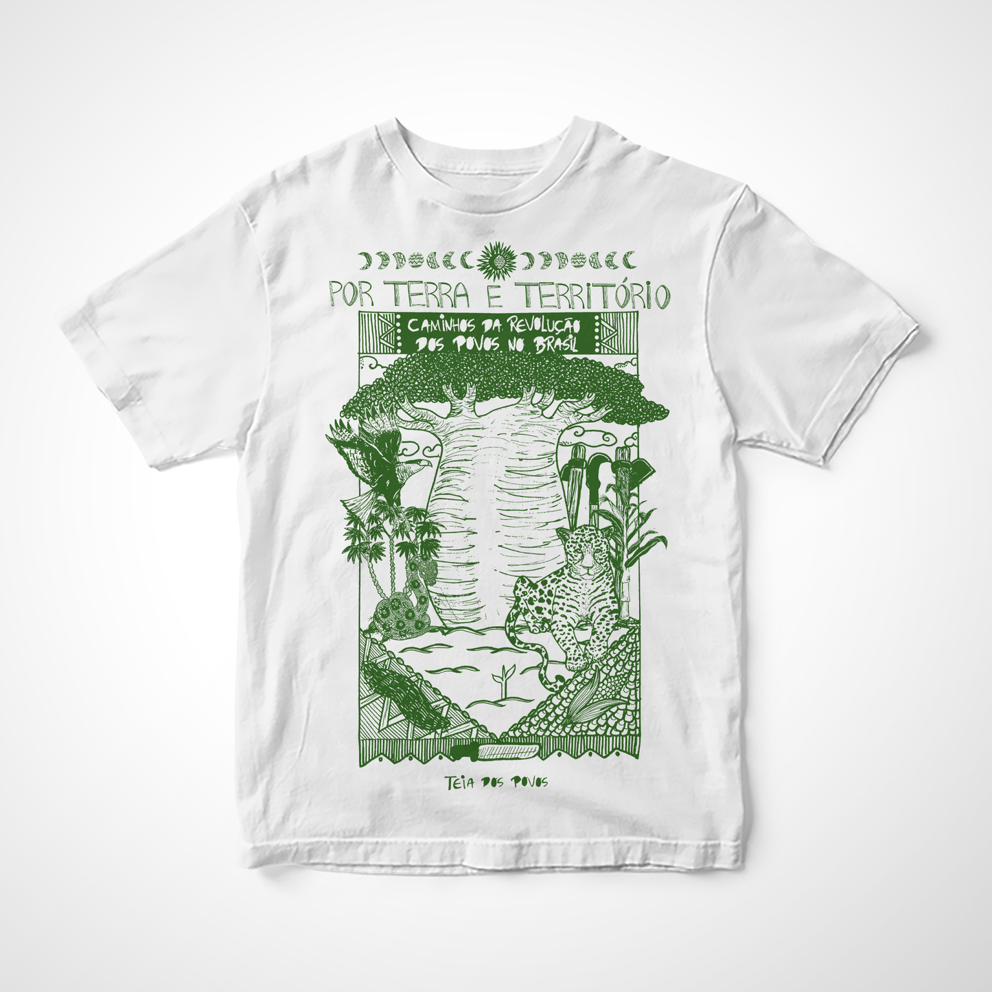 Camiseta Infantil Por Terra e Território: Teia dos Povos